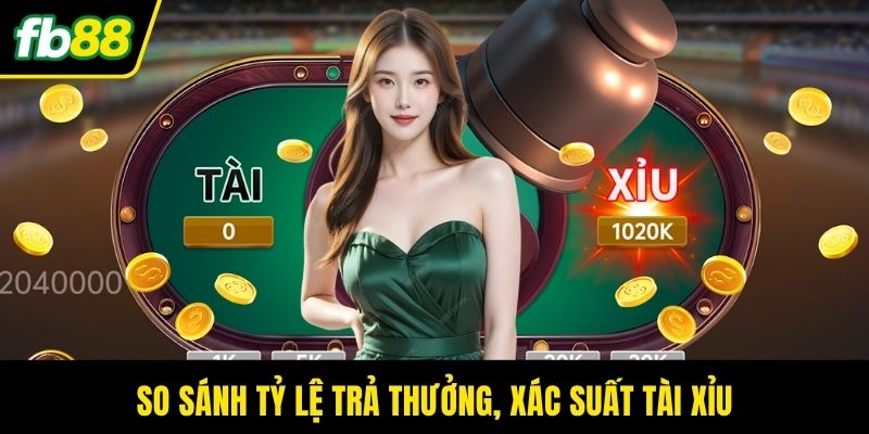 So sánh tỷ lệ trả thưởng, xác suất tài xỉu